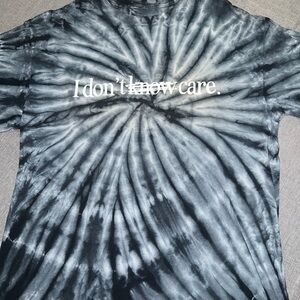 Black and Gray Tie-Dye T-Shirt
